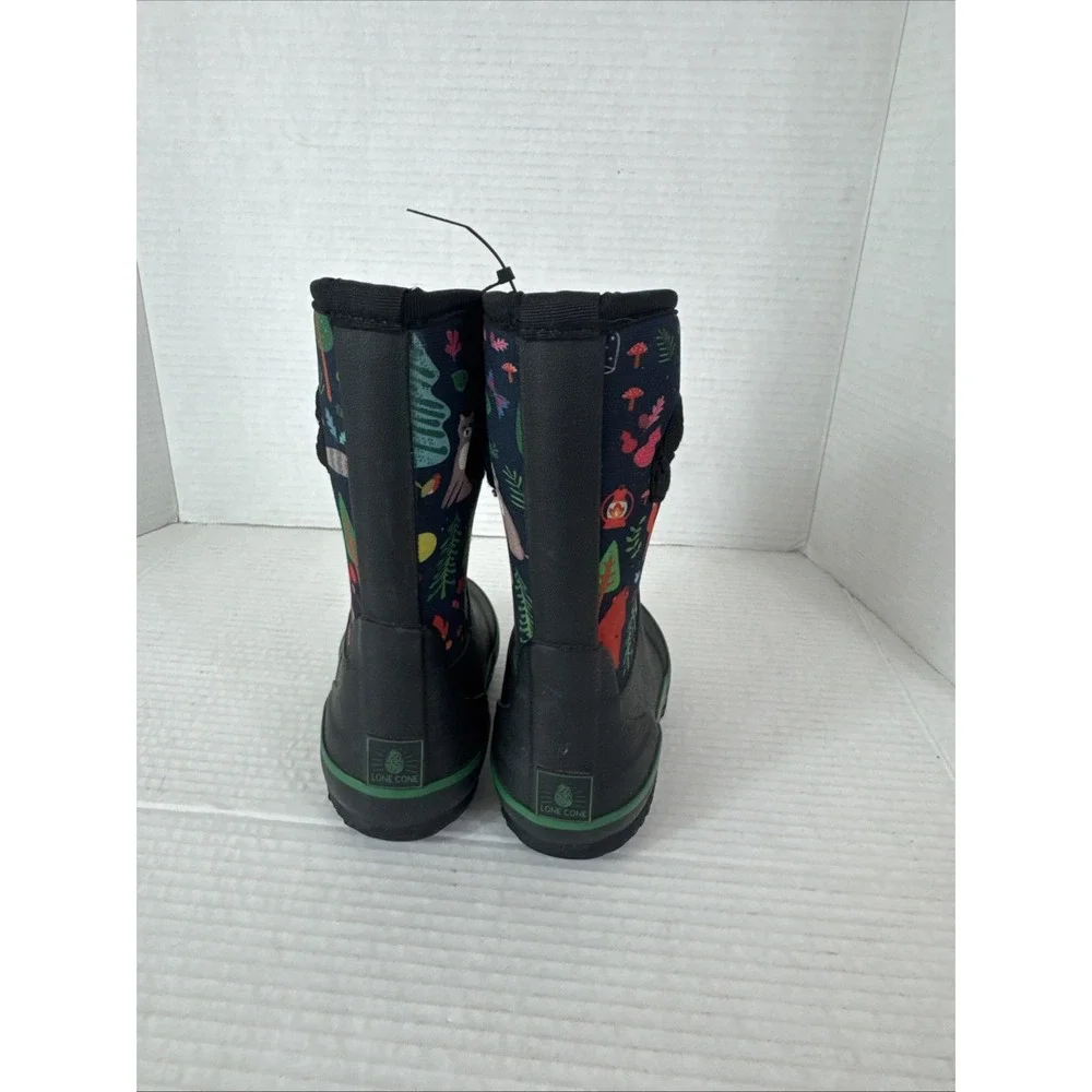 LoneCone Unisex Toddler Kids 7T (Ages1-3) Neoprene Mudboots Camp Forest Animal